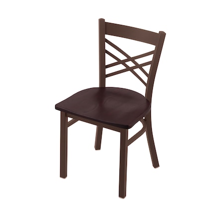 Holland Bar Stool Co 620 Catalina 18" Chair with Bronze Finish and Dark Cherry Oak Seat 62018BZDCOak